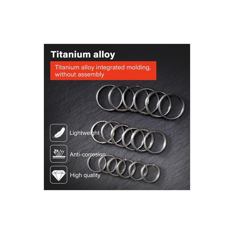 MecArmy Key Rings Split Ring Titanium Small Key Ring Jump