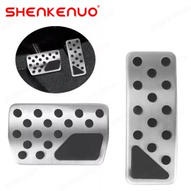 SHENKENUO Gas Fuel Accelerator Pad Brake Foot Pedal Cover For Jeep Grand Cherokee 2011-22