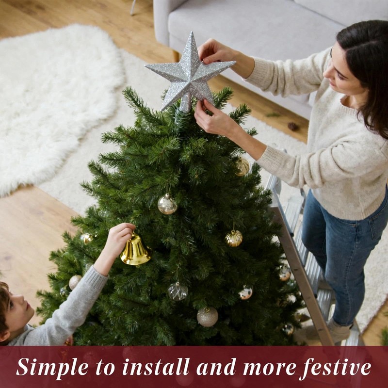 15CM Glitter Star Topper for Christmas Tree