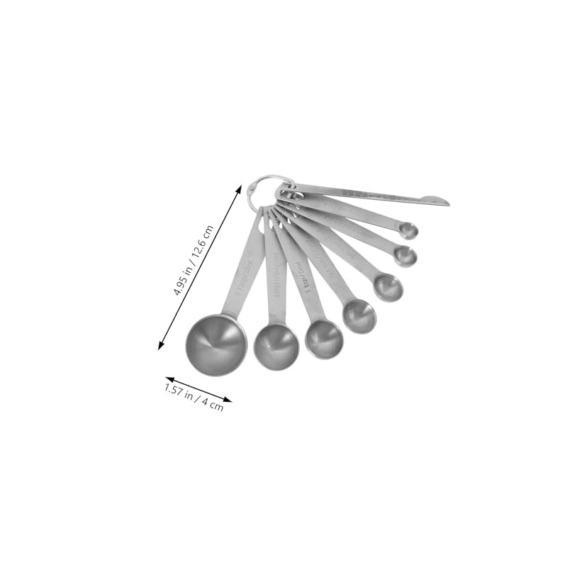 Kichvoe 8piezas Kit De Cucharas Medidoras De Cucharilla Acero Inoxidable