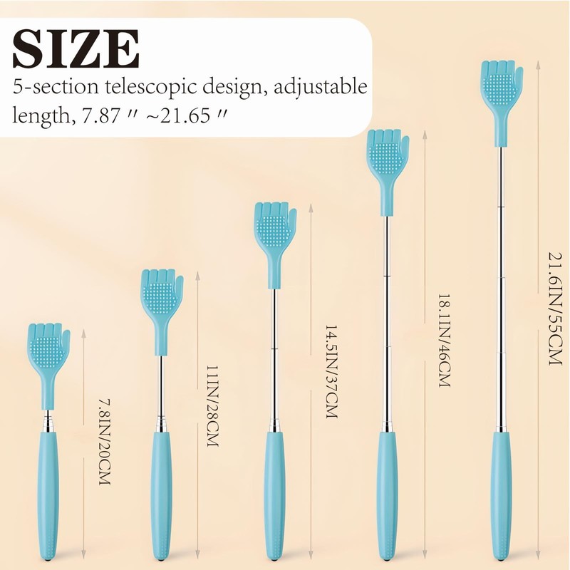 DOKLY Back Scratcher, 2 Pcs Scratch Itching Rake, Back Massager,