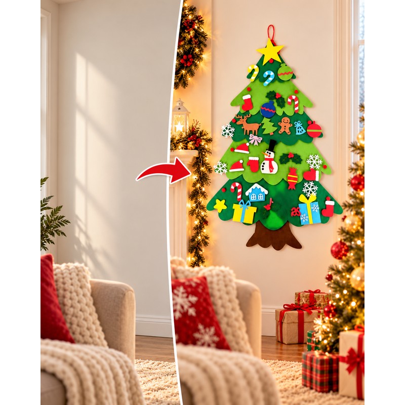 DIY Felt Christmas Tree Decoration – Interactive Christmas Ornament for
