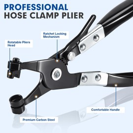 Hose Clamp Pliers with Ratchet Locking