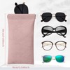 VZZNN 5 Packs Glasses Case,Soft Eyeglass Case Portable Squeeze Top