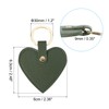 PATIKIL Heart Leather Keychains, 2 Pack Heart Leather Key Fobs
