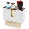 eBun Bamboo Trifold Paper Towel Dispenser – Wall Mounted or