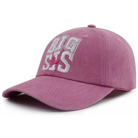 XacaYuerp Big Sister Gifts for Girls Age 3-10, Cute Big Sis Kids Hat, Big Sister Announcement Toddler Baseball Cap, Christmas Birthday Gifts for Daughter Pink