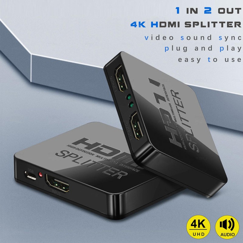 4K HDMI Splitter 1 in 2 Out Mirror Display Not