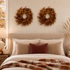 24Inch Artificial Fall Wreath for Front Door Decor Money Leaf