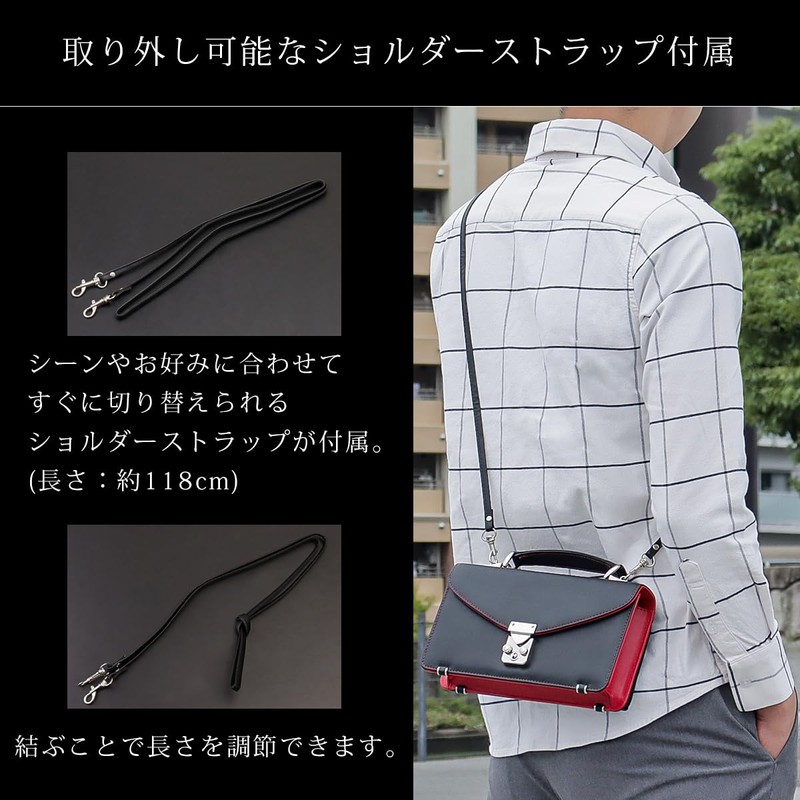 Diablo KA-518 Men's Leather 2-in-1 Wallet Bag with Strap, multicolor