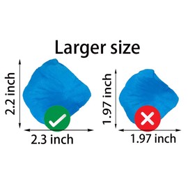 ATFL 0.45 LB Deep Blue Rose Flower Petals,2500 Pcs Fake Royal Blue Rose Petals for Romantic Night for Him Set,2.3'' Rose Petals for Decorations