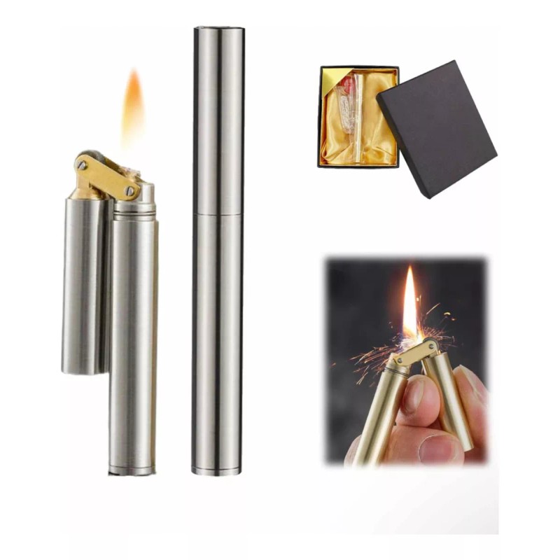 Amposei Encendedor De Cobre De Queroseno, Encendedor Mecha-plateado