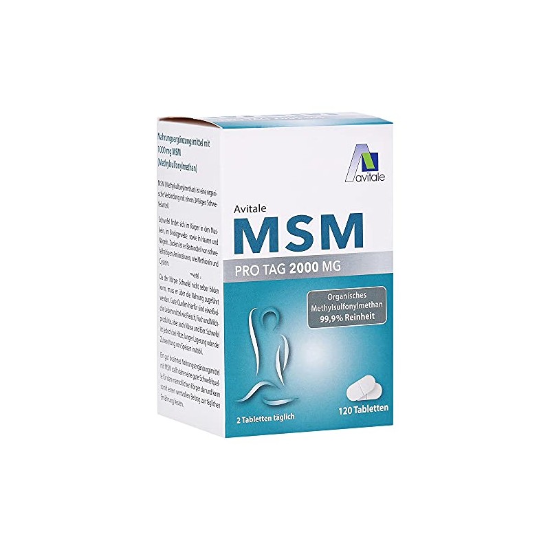 Avitale MSM 2000 mg film-coated tablets, 168 g