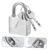 Operitacx Stainless Steel Luggage Lock Rust Small Padlock with Key