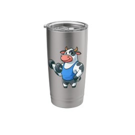 Fitness Cow Lifting Dumbbell in Gym Stainless Steel Insulated Tumbler