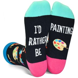 Novelty Socks for Women Girls - Funny Gifts for Her, Mom, Grandma and Coworker, Art, Medium