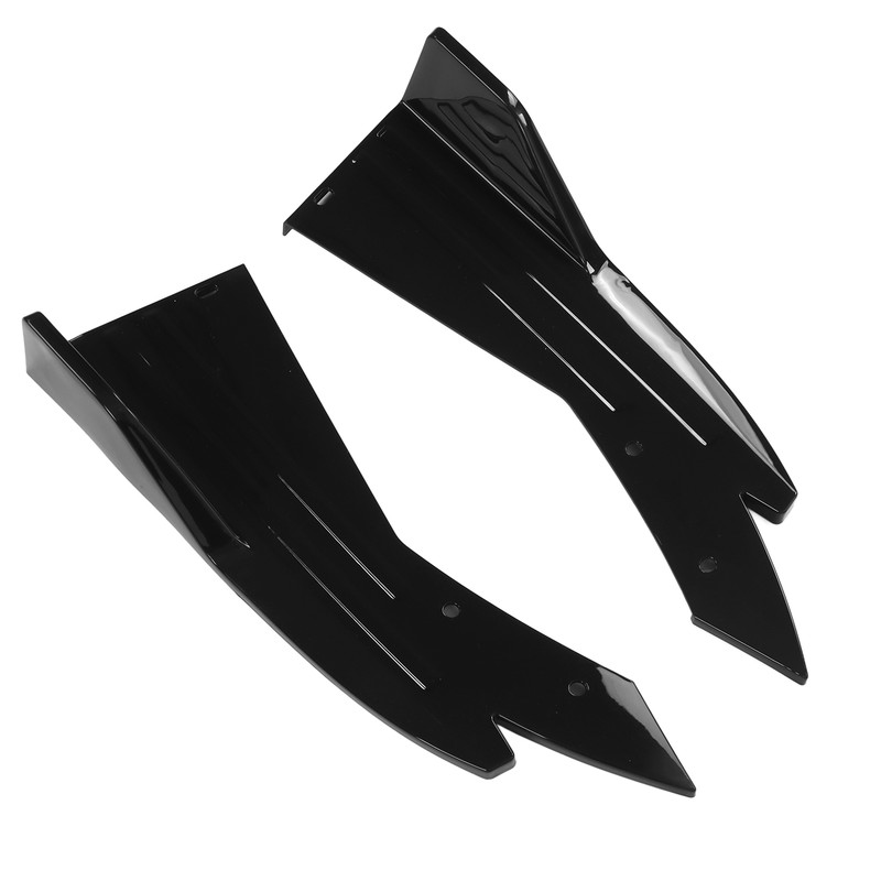 2PCS Car Rear Bumper Canard Lip Side Skirt Splitter Spoiler