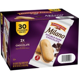 Pepperidge Farm, Milano, Cookies, Double Dark Chocolate, 29.4 oz, Multi-pack, 30 count - 0.98 OZ (28g) Cookie Packs
