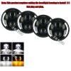 JESUO 4PCS DOT 5 3/4" 5.75 LED Headlights HI/LO DRL