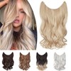 One Piece Wire In Hairpieces Matte Material Invisible Hair Extension