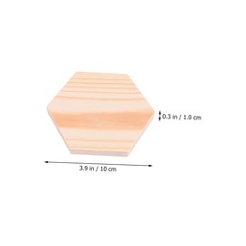 LIFKOME 10PCS Polygonal Hexagon Craft Planks for DIY Projects Natural Pine Wood for Painting and Decorating for Enthusiasts