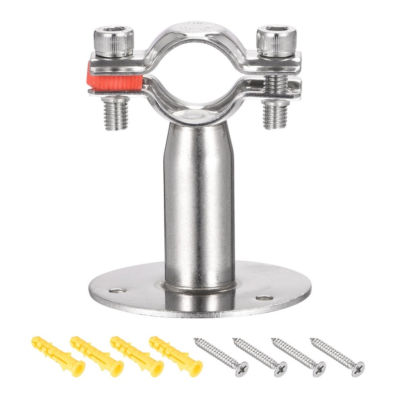 sourcing map Wall Mount Ceiling Mount Pipe Support, 304 Stainless