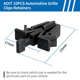 AOIT Grille Clips Retainers - Set of 10 - Grille Retainer Clips, Replacement for Toyota 1989-1995 Pickup, 1995-2004 Tacoma, 1989-2002 4Runner,2001-2005 Rav4, Replaces # 90467-12040