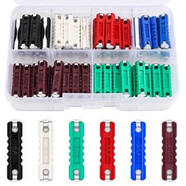 60 Piece Mellow Fuse Set, Bolatus Torpedo Fuses 5A 8A 10A 16A 25A 40A Car Fuse Set for European Vehicles Vintage Cars