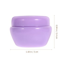 Jojofuny Unidades Tarro Diseño Forma Hongo Tapa Interior Crema Cosmética Plástico Púrpura Tamaño Viaje Prueba Fugas Bolsa