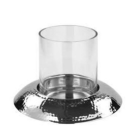 Fink NAPA, Windlicht, vernickelt, silberfarben, L. 27 cm, B. 27 cm, H. 6 cm [SP]