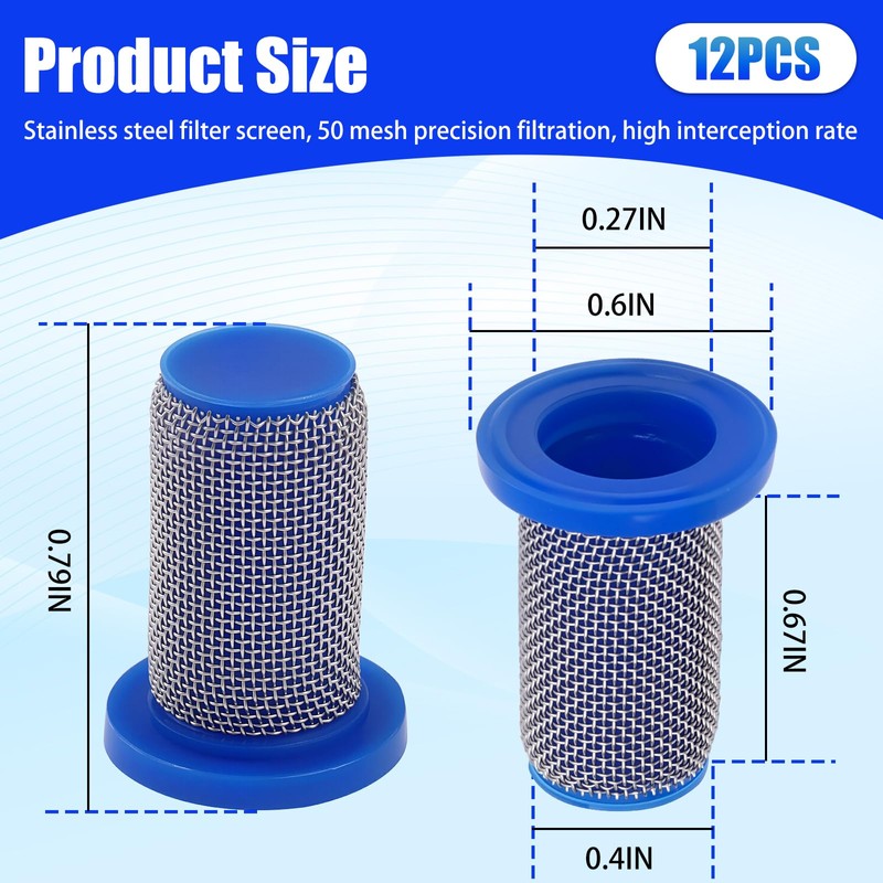 8079-PP-50 Sprayer Nozzles Strainer, for TeeJet Agricultural Spray Nozzle Tips,