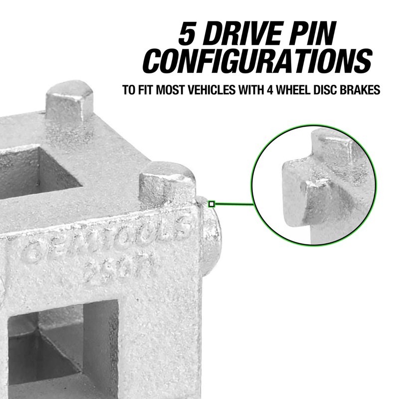OEMTOOLS 25071 Rear Disc Brake Piston Tool, Rear Brake Caliper
