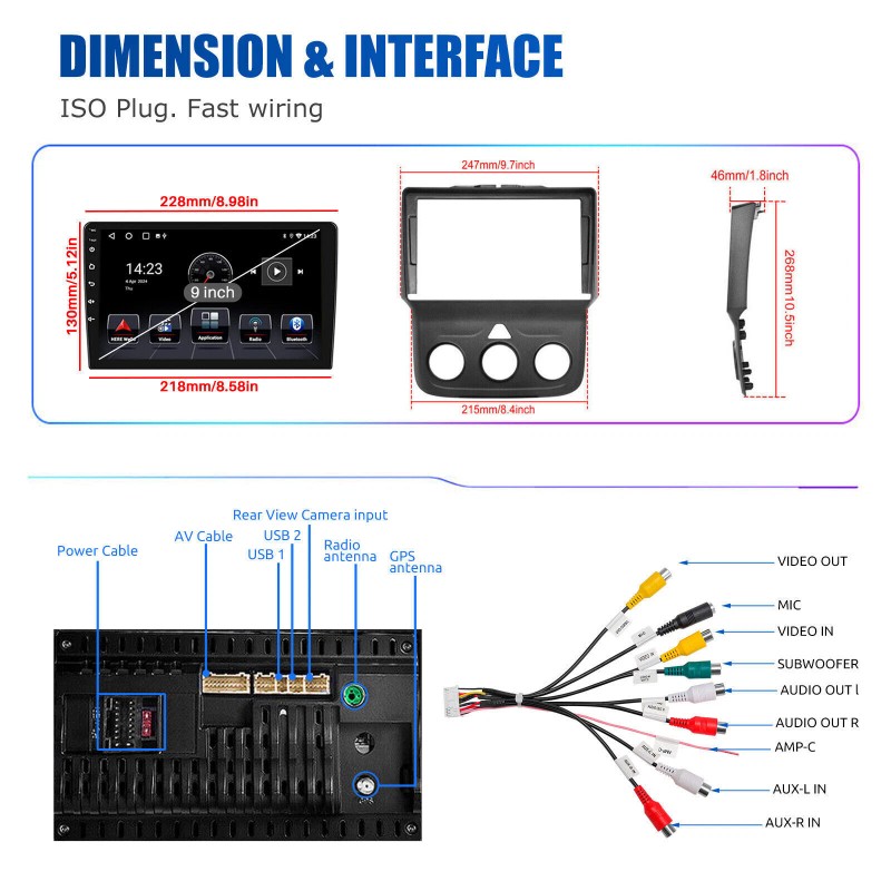 Unbranded Car Stereo For 2013-2018 2+32G Dodge Ram 1500 2500