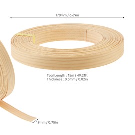 Pine Edge Banding,3/4 Inch X 50 Feet Wood Veneer Strips Iron-on for DIY Cabinet Repair Furniture Restoration Real Wood Trim Grain Tape (Pine, 3/4 Inch X 50 Feet)