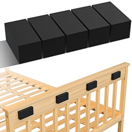 SARDVISA Furniture Wall Protector, 8Pcs(0.71" Thick) + 12Pcs(0.12" Thick) EVA Foam Headboard Stoppers for Wall, Bed Stoppers for Headboard, Bed Frame & Wall Guards, Black Headboard Bumper