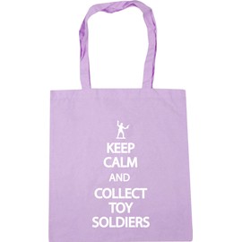 Hippowarehouse Keep calm and collect toy soldiers Tote Shopping Gym Beach Bag 42cm x38cm, 10 litres