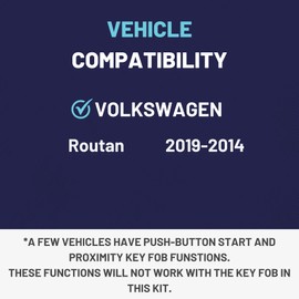 Replacement Key Fob Compatible with Volkswagen Routan 2019-2014, Key Fob with Interchangeable 5 & 7 Button Keypads, 1 Simple Key with Interchangeable 5 & 7 Button Keypads Only