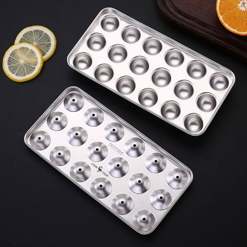 Stainless Steel Ice Mold Reusable Ice Trays Ball Shaped Ice