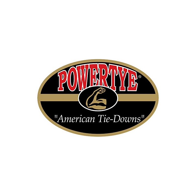 PowerTye 2in x 5.5ft Cam Buckle Tie-Down with S-Hooks -