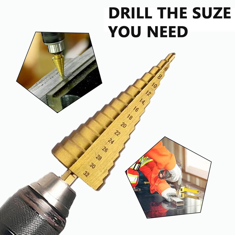 6Pcs HSS Titanium Coated Drill Bit Set with Case, 3