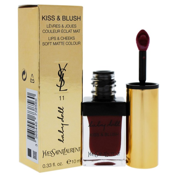 YSL Rossetto Liquido Baby Doll Kiss and Blush N°11 Prune Impertinente 10 ml