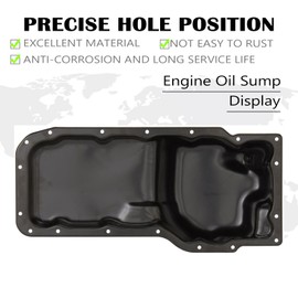 GROBARPART Engine Oil Pan Sump with Drain Plug Compatible with DODGE Compatible with RAM 1500 2002-2004 Compatible with JEEP GRAND CHEROKEE 1999-2004 V8 4.7L Gasket not included