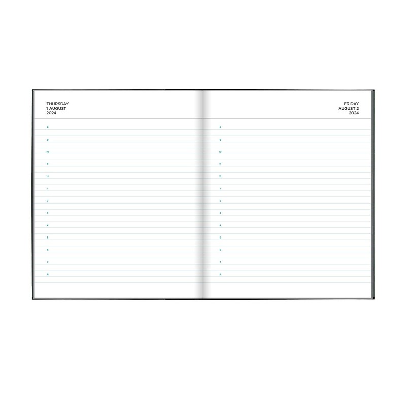 Pirongs Page-a-day 2024-2025 Green Academic Diary (Slightly wider than A5)