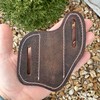 Handmade Leather Pocket Knife Holster, Cross Draw Leather Pocket Knife