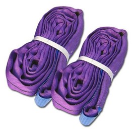ENorm1492-2 Professional Round Slings 1 t 2 m Circumference Lifting Straps Lifting Slings Purple (Set of 2)