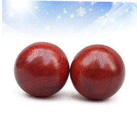FOMIYES 2pcs Classic Hand Massage Ball Wood Roller for Blood Circulation Relief