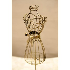 Akizuki Boeki SA881875 Jewelry Storage, Dark Gold, W 5.1 x D 4.5 x H 15.7 inches (13 x 11.5 x 40 cm), French Iron, Petite Torso