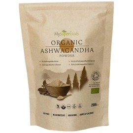 MySuperfoods Organic Ashwagandha Powder 200g, Rich Source of Vitamin B6 & B12