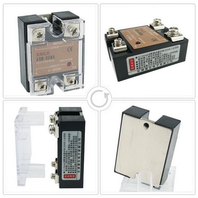 WerFamily SSR Solid State Relay SSR-25DA DC-AC 3-32V DC /