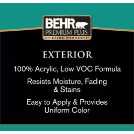 Behr Premium Plus #P350-4 Spring Grass Semi-Gloss Exterior Paint & Primer